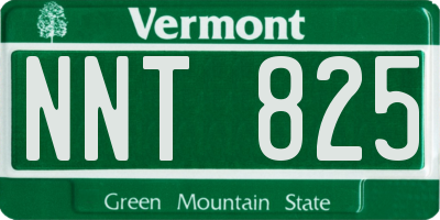 VT license plate NNT825