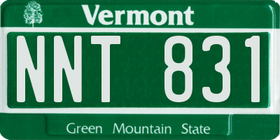 VT license plate NNT831