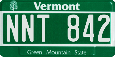 VT license plate NNT842