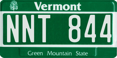 VT license plate NNT844