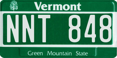 VT license plate NNT848