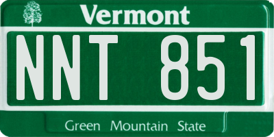 VT license plate NNT851