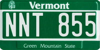 VT license plate NNT855