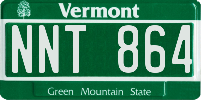 VT license plate NNT864