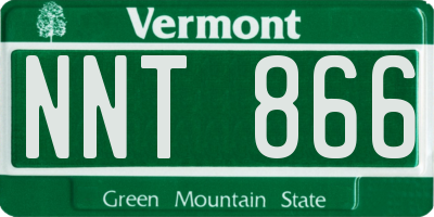 VT license plate NNT866