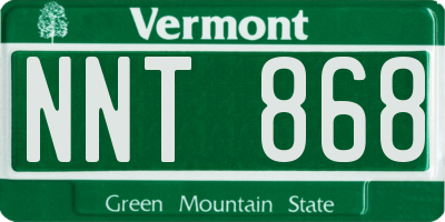 VT license plate NNT868