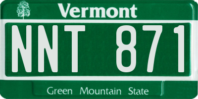 VT license plate NNT871