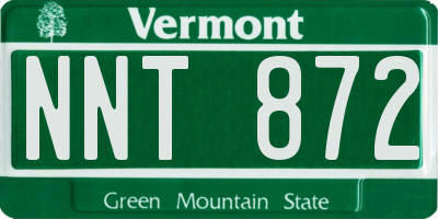 VT license plate NNT872