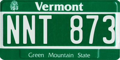 VT license plate NNT873