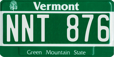VT license plate NNT876