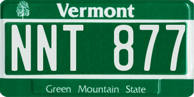 VT license plate NNT877