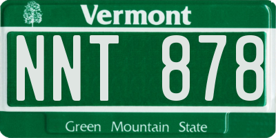 VT license plate NNT878