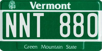VT license plate NNT880