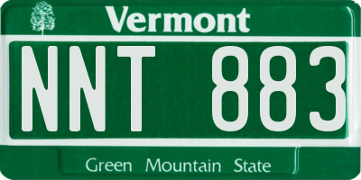 VT license plate NNT883