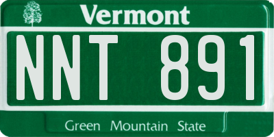 VT license plate NNT891