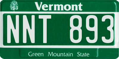 VT license plate NNT893