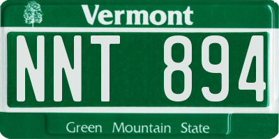VT license plate NNT894