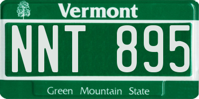 VT license plate NNT895