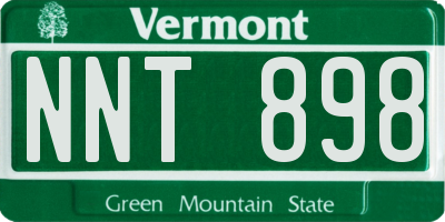 VT license plate NNT898