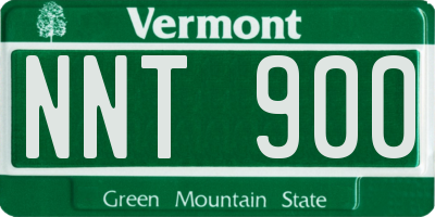 VT license plate NNT900