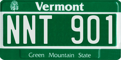 VT license plate NNT901