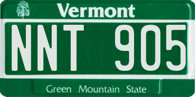 VT license plate NNT905