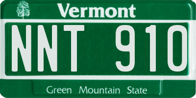 VT license plate NNT910