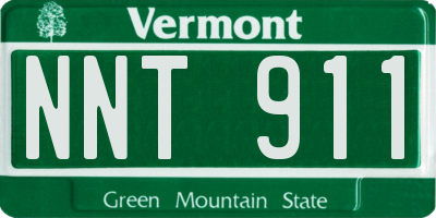 VT license plate NNT911