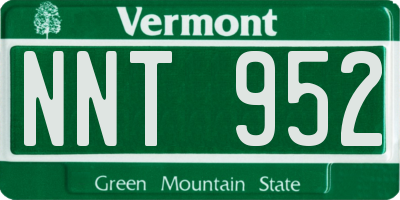 VT license plate NNT952