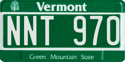 VT license plate NNT970