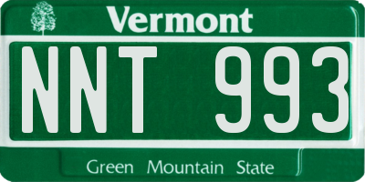 VT license plate NNT993