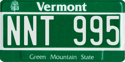 VT license plate NNT995