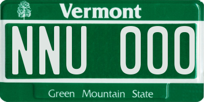 VT license plate NNU000