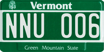 VT license plate NNU006