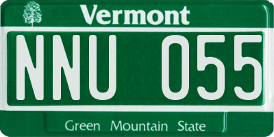 VT license plate NNU055