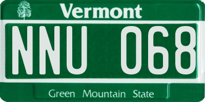 VT license plate NNU068