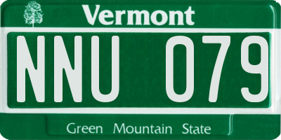 VT license plate NNU079