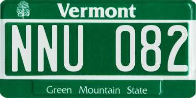 VT license plate NNU082