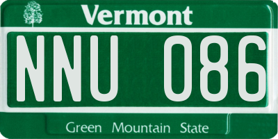 VT license plate NNU086