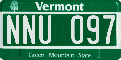 VT license plate NNU097