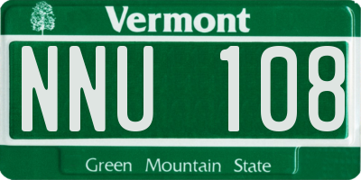 VT license plate NNU108