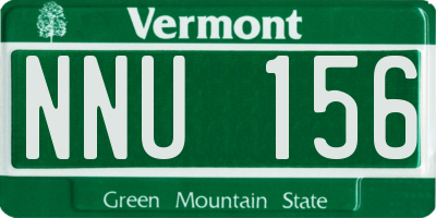 VT license plate NNU156
