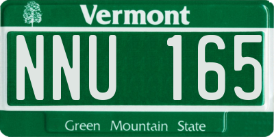 VT license plate NNU165