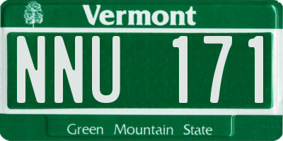 VT license plate NNU171
