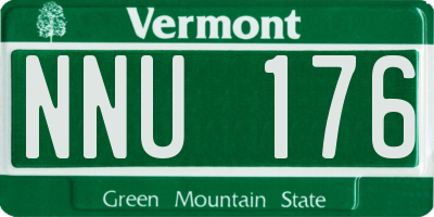 VT license plate NNU176