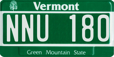VT license plate NNU180