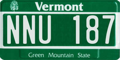 VT license plate NNU187
