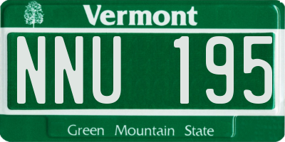 VT license plate NNU195