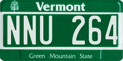 VT license plate NNU264