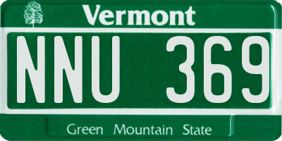 VT license plate NNU369